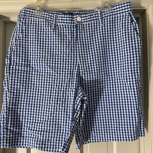 Lands End Men’s Blue Gingham Shorts